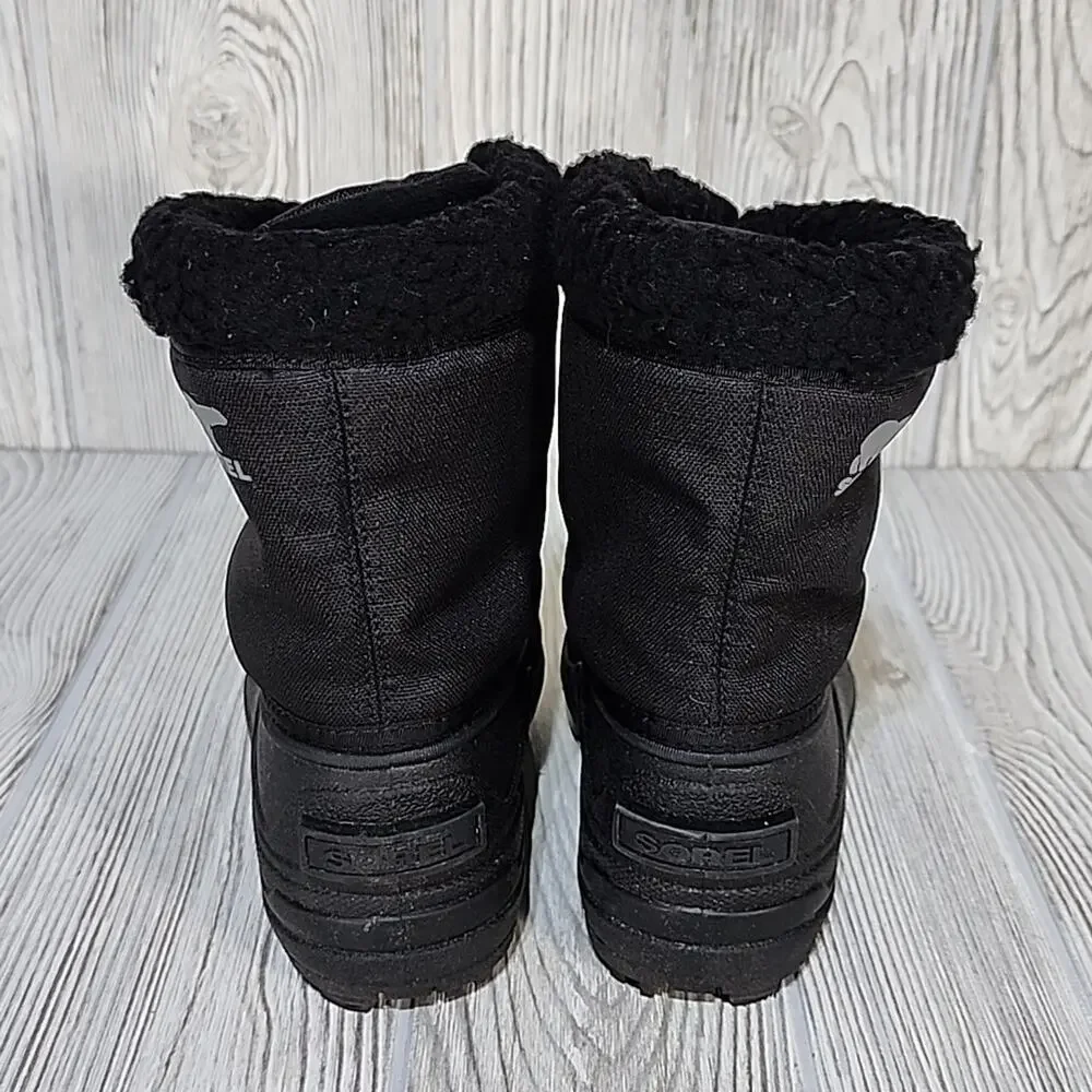 Sorel Cumberland Black Waterproof Boots Childrens Size 12 NEW